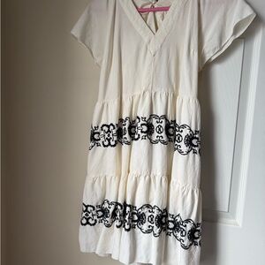 Old Navy Embroidered Mini Swing Dress